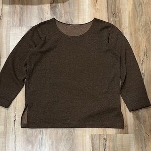 Vintage Brown Long Sleeve Top